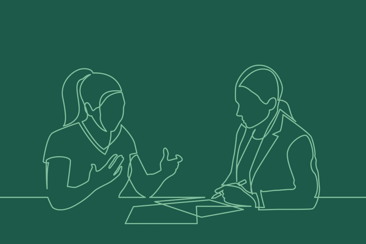 Kvinder holder samtale